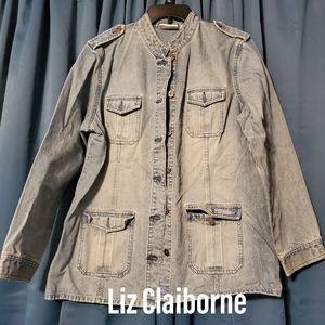 "ON SALE" XL Liz Claiborne Distressed Jean Jacket